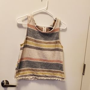 Knit striped tank top